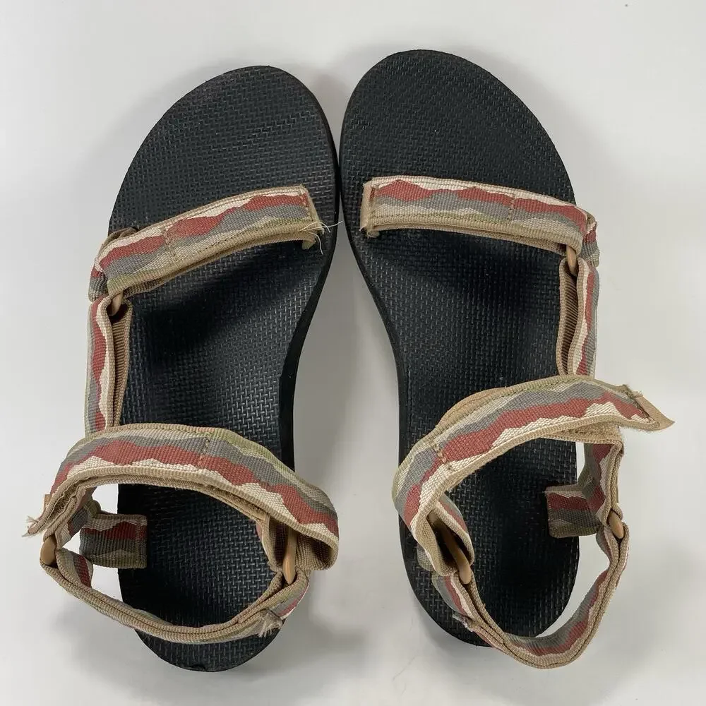 Teva Original Universal Sport Sandals Womens Size 9 Brown Tan Strappy Active